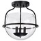 Nuvo Amado 3-Light Semi Flush Mount Matte Black Clear Glass 60/7823 - alternate 4